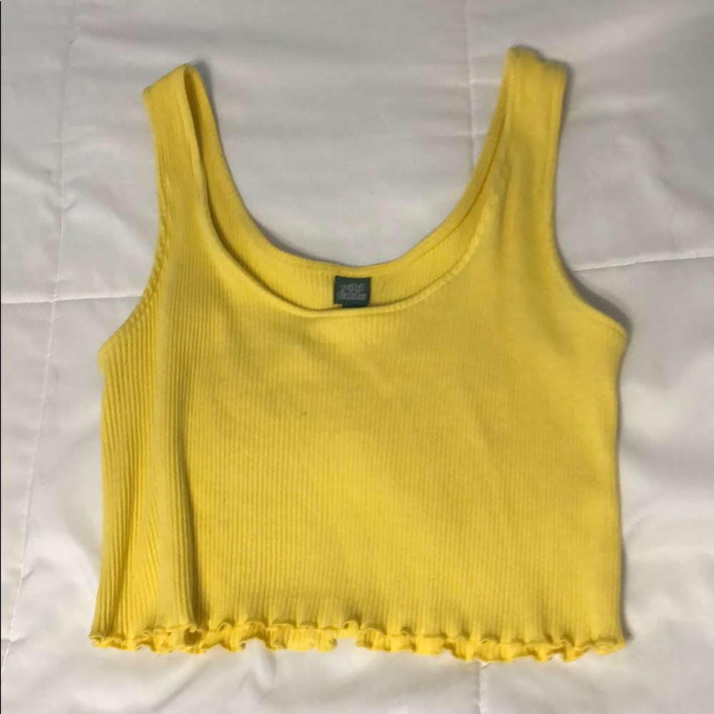 Yellow crop top
